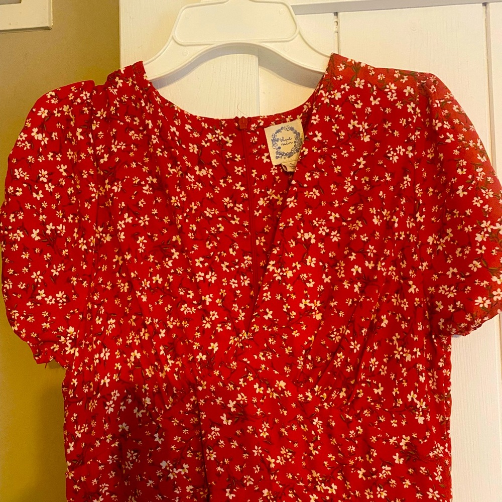 Francesca’s floral jumpsuit